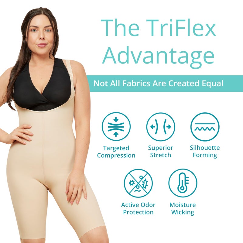 MARENA Womenâ€™s Girdle with High Back, No Closures, Short-Length - Post Surgical Shapewear Support, Targeted Compression, Easy Application, Helps Promote Healing & Recovery Black, Medium - Image 2